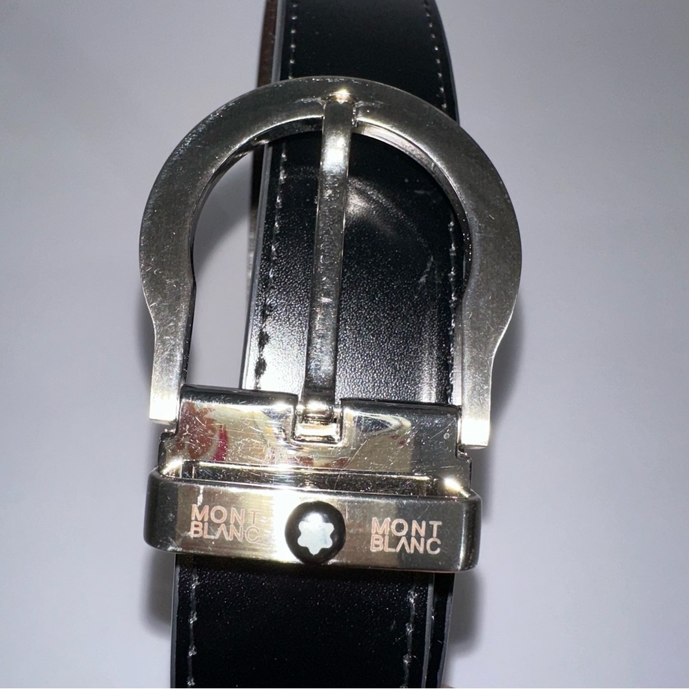 Mont Blanc two tone men’s belt - Picture 3 of 15